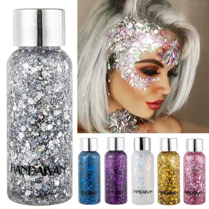 Gel à paillettes scintillantes pour yeux corps visage polyvalent résistant à l'eau pour toutes les occasions festive artistique et quotidienne