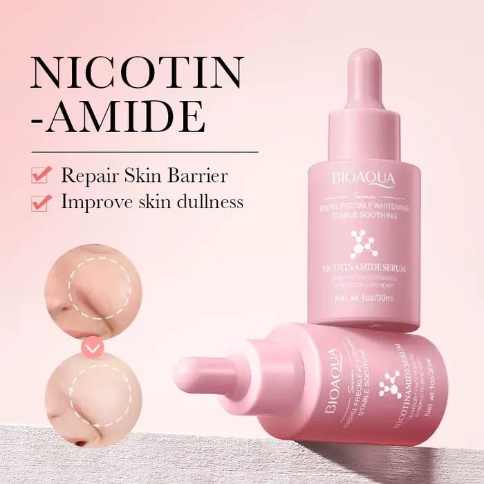 BIOAQUA Sérum Niacinamide pour réduire les taches foncées blanchissant et hydratant éclaircissant le teint 30 ml