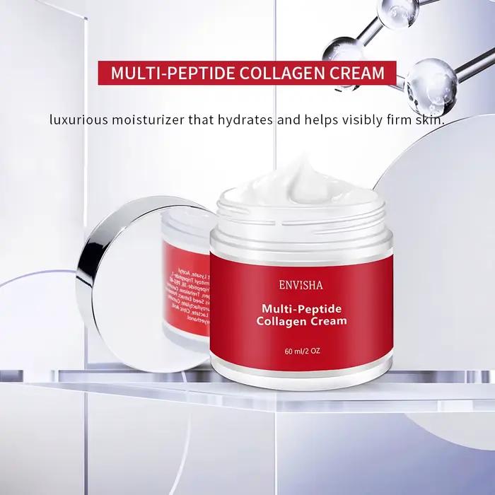 ENVISHA-Crème pour le visage multi-peptide au collagène, soins de la peau, anti-déformile, vieillissement, hydratant, rétrécissement des pores, blanchissant, lisse, beauté, santé