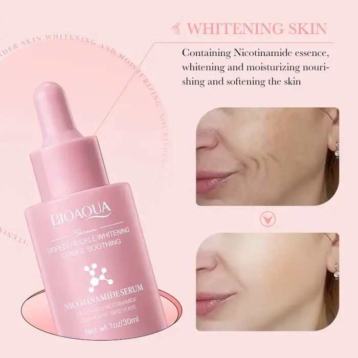 BIOAQUA Sérum Niacinamide pour réduire les taches foncées blanchissant et hydratant éclaircissant le teint 30 ml
