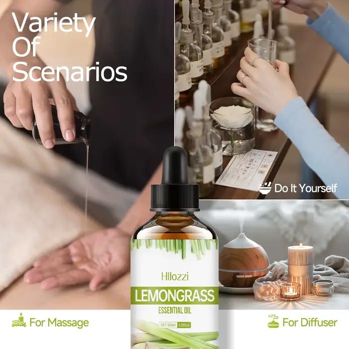 Huile essentielle de citronnelle pour les soins des cheveux et de la peau, massage, humidificateur diffuseur, huile de massage hydratante pour tous types de peau