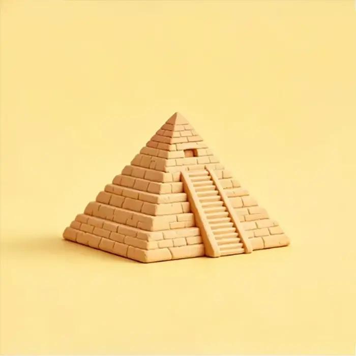 Modèle de pyramide égyptienne imprimé en 3D, miniature, architecture de l'Égypte ancienne, ornement, décoration de bureau à domicile, artisanat Feng Shui, cadeaux