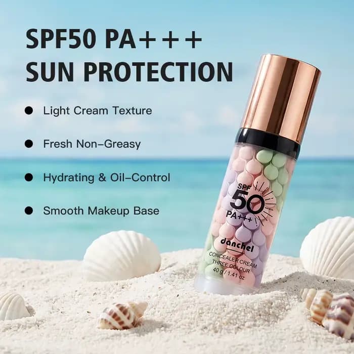 Base de maquillage 3-en-1 SPF 50 correctrice de couleur