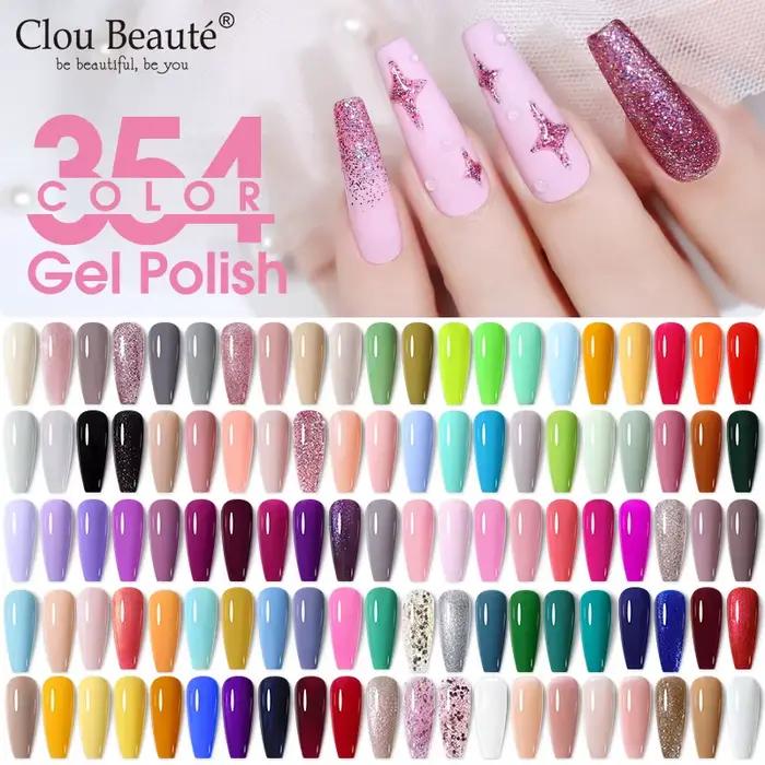 Base Coat, Top Coat Sans Résidu, Primer, Gel UV, Gel de Couleur pour Ongles, Vernis à Ongles Semi-Permanent, Esmalte Semi Permanente pour Manucure et Nail Art