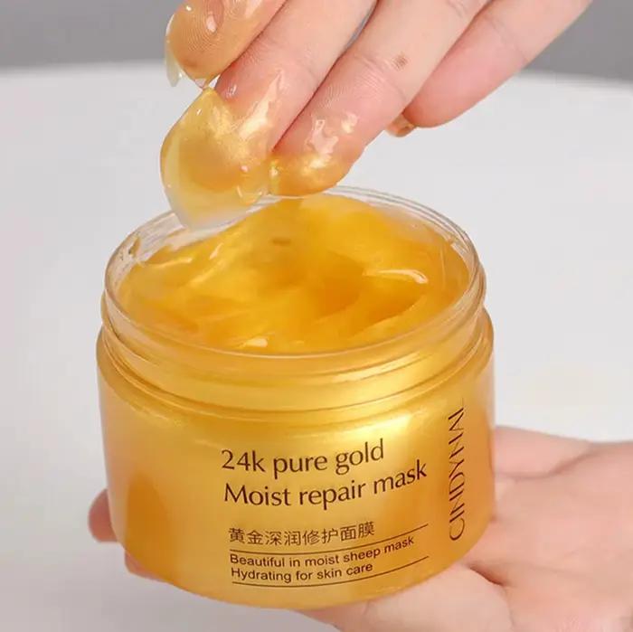 120G 24K crème pour le visage dorée collagène hydratant