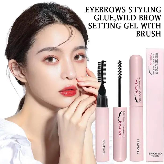 Gel à sourcils Double tête, liquide fixe, imperméable, résistant à la sueur, réparation des sourcils, Gel de maquillage pour sourcils