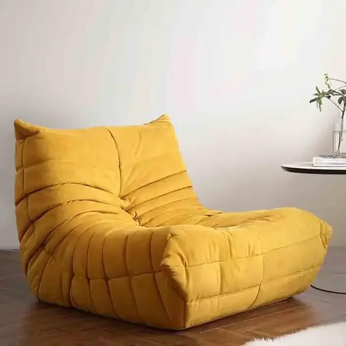 Fauteuil de sol paresseux pour salon, siège individuel en mousse sans accoudoirs, fauteuil de foyer, pouf, chaise d'appoint douce pour chambre à coucher
