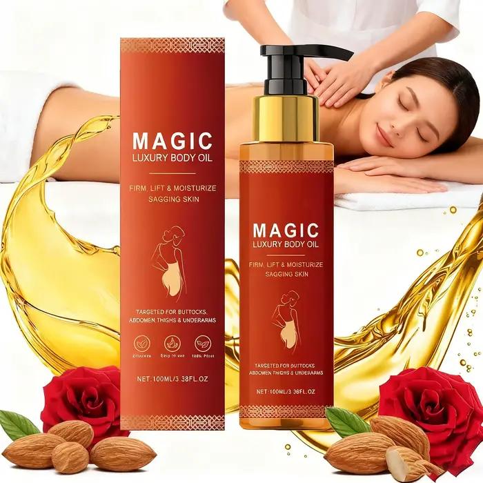 Huile corporelle magique raffermissante de luxe, hydratante pour la peau sèche et rugueuse, raffermissante pour la poitrine, les cuisses, Anti-rides, Lotion de soin pour le corps