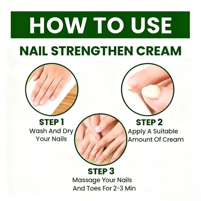 Crème fortifiant les ongles jour et nuit à l'acide hyaluronique et à l'urée – Hydrate efficacement