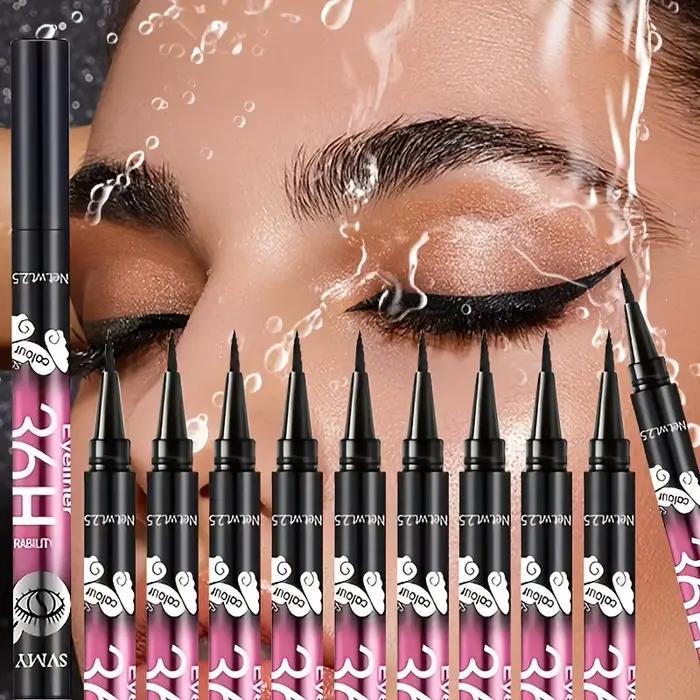 Crayons Eyeliner noirs imperméables, 3 pièces/5 pièces, maquillage pour les yeux, résistant aux taches, longue durée et adapté aux débutants