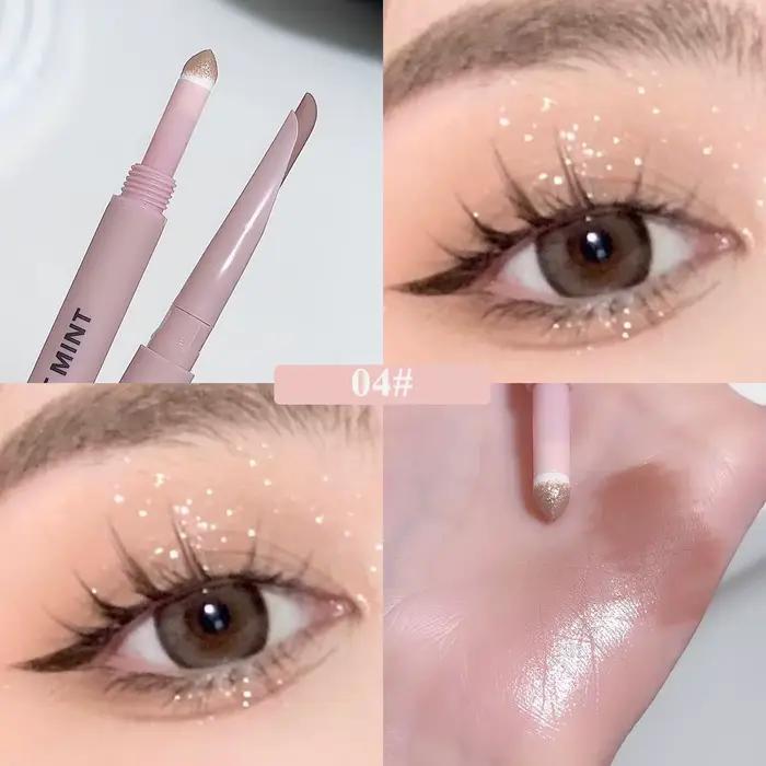 Sweetmint ménisque Double extrémité ver à soie Eyeliner ombre mettre en évidence naturellement éclaircissant maquillage des yeux longue durée deux-en-un