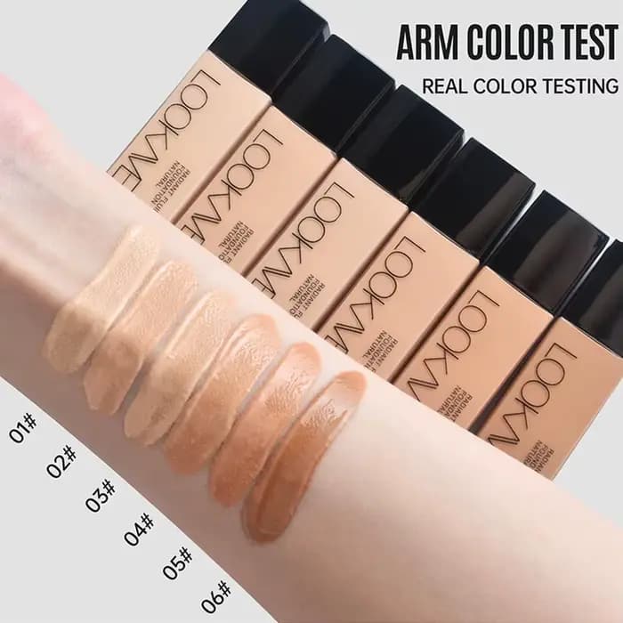 LOOKAVE fond de teint liquide longue durée couverture complète crème mate CC
