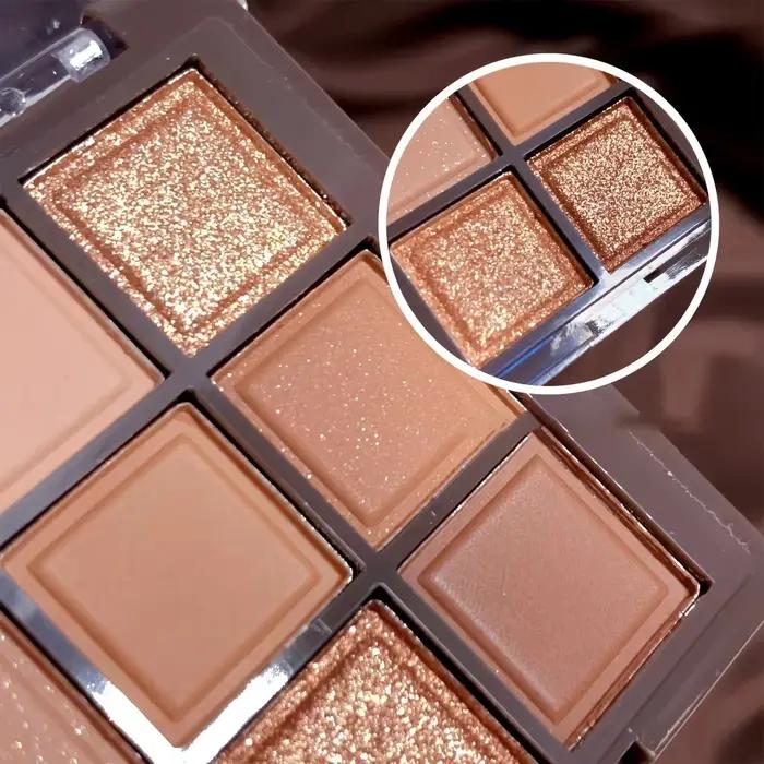 Mocha chocolat 9 couleurs fard à paupières Palette mat miroitant imperméable