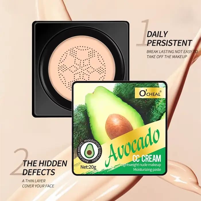 Avocat CC Cream - Crème CC légère et durable à couverture complète avec une brillance naturelle