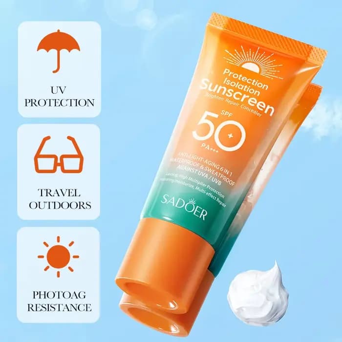 Lotion solaire protectrice UV SPF 50+ pour le visage