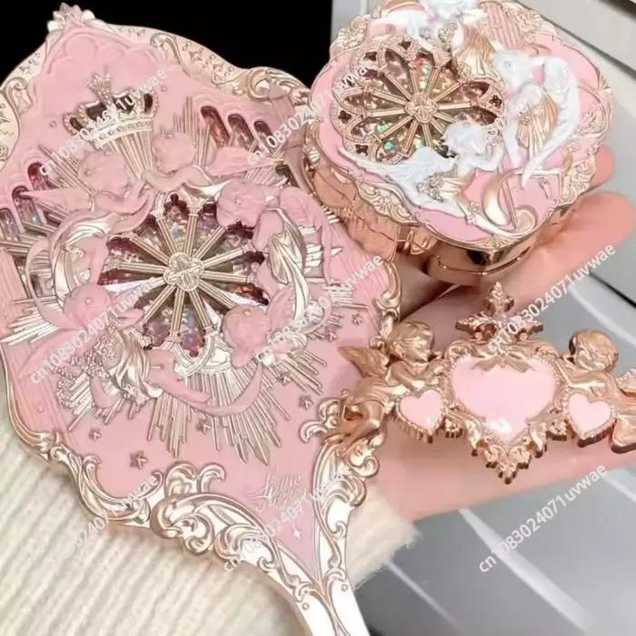 Miroir de poche de la série Little Angel, relief exquis, style rétro luxueux, outils de maquillage délicats