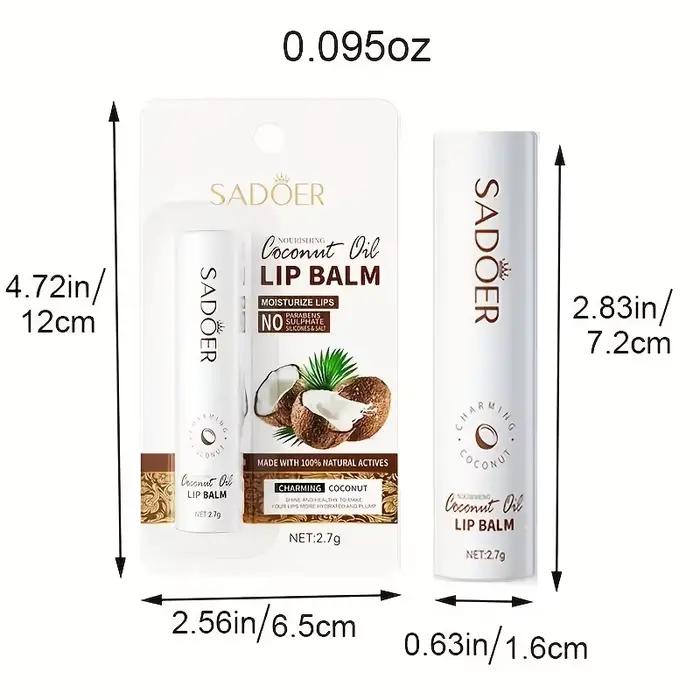 Baume à lèvres en noix de coco – Nutrition et humidité durables pour hommes et femmes