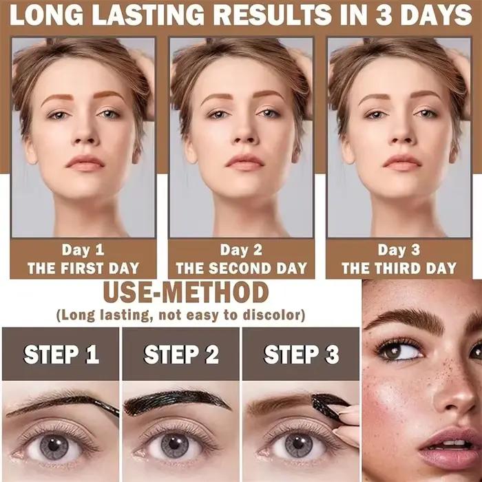 Gel pour sourcils, tatouage durable de 3 jours, facile à décoller, Types de crème, longue durée, résistant aux taches, résistant à la sueur, cosmétiques imperméables
