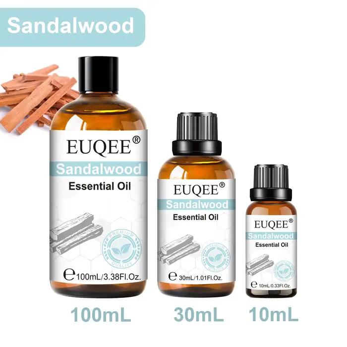 EUQEE 1 pièces 10 ml/30 ml/100 ml huile essentielle d'aromathérapie pour diffuseur-vanille Rose bois de santal Eucalyptus huiles essentielles de lavande