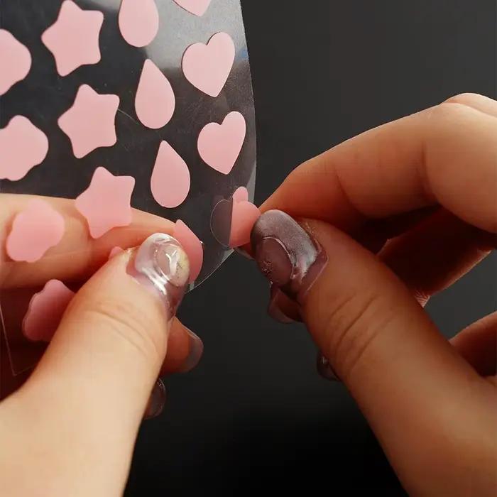 Autocollants de boutons colorés en forme d'étoile pour femmes