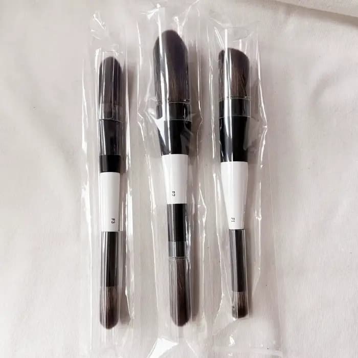 Pinceaux de maquillage F1 double embout pour contour et blush