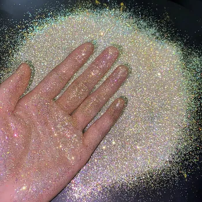 Poudre de Diamant Holographique Or