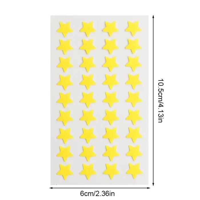 Autocollants de boutons colorés en forme d'étoile pour femmes