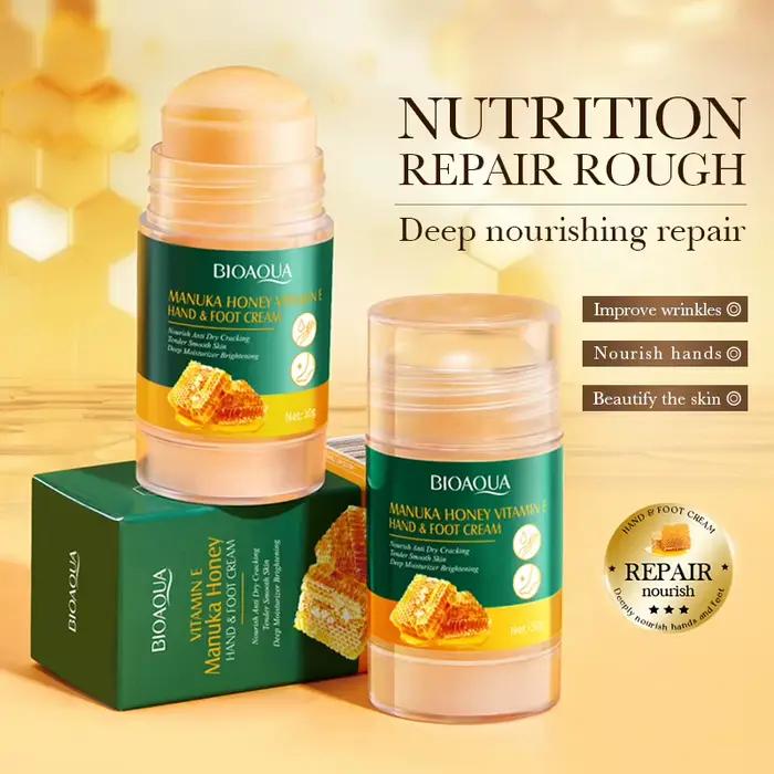 Crème pour les mains hydratante anti-fissures au miel de Manuka Shengsu E