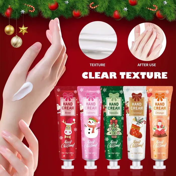 Coffret cadeau de crème pour les mains de noël, hydratant crème pour les mains sèches, cadeau parfait pour les femmes, soins quotidiens des mains, 20 pièces
