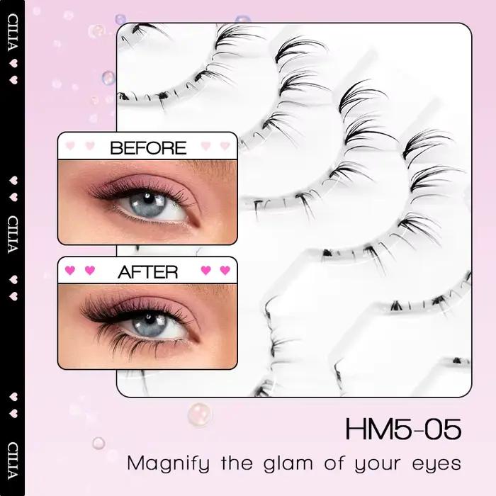 10 paires de cils inférieurs Manga