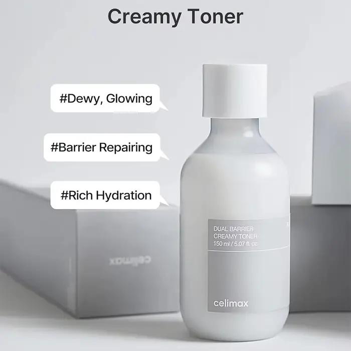 Celimax Toner apaisant barrière 150 ml double action calme les rougeurs lisse la peau sans alcool pour les peaux sensibles léger hydratant