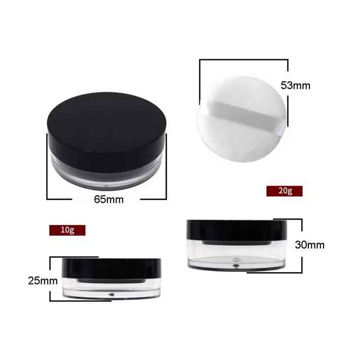 Pot de Poudre en Plastique Portable de 10g/20g
