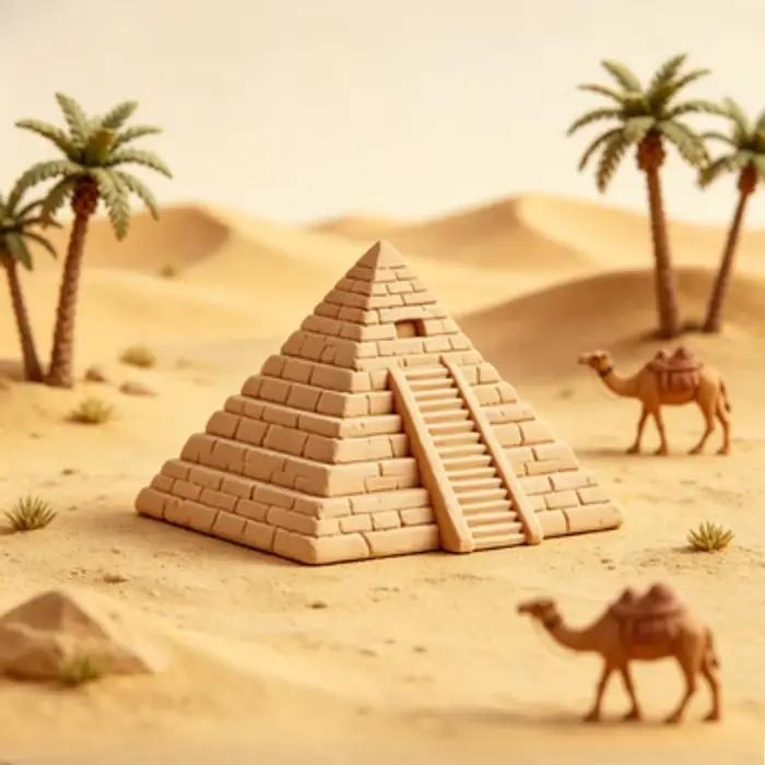 Modèle de pyramide égyptienne imprimé en 3D, miniature, architecture de l'Égypte ancienne, ornement, décoration de bureau à domicile, artisanat Feng Shui, cadeaux