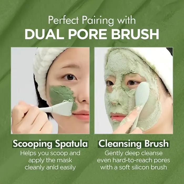 Masque Moussant Purifiant au Basilic 90g, Masque à l'Argile Exfoliant au PHA pour Nettoyage en Profondeur des Pores, Élimination des Points Noirs et des Peaux Mortes, Contrôle du Sébum