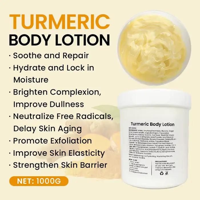 Crème hydratante pour le corps et le visage au curcuma