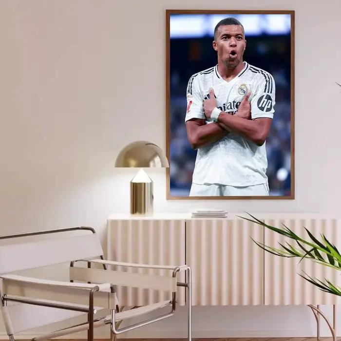 Affiche autocollante K-Kylian M-Mbappe, autocollant en papier imperméable, décoration murale pour café, Bar, salle