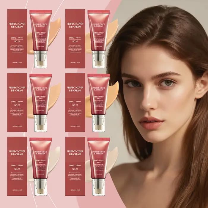 Crème BB SPF 42 PA +++ Hydratant teinté pour le visage Couvrance totale Correcteur de teint Fond