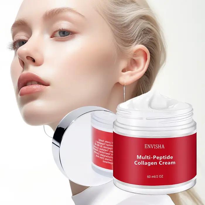 ENVISHA-Crème pour le visage multi-peptide au collagène, soins de la peau, anti-déformile, vieillissement, hydratant, rétrécissement des pores, blanchissant, lisse, beauté, santé