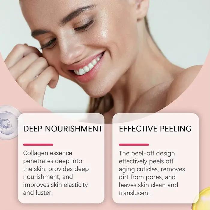 Masque facial décollable au collagène pour la nuit