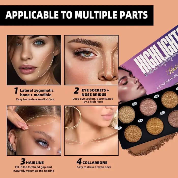Palette de poudre surligneuse