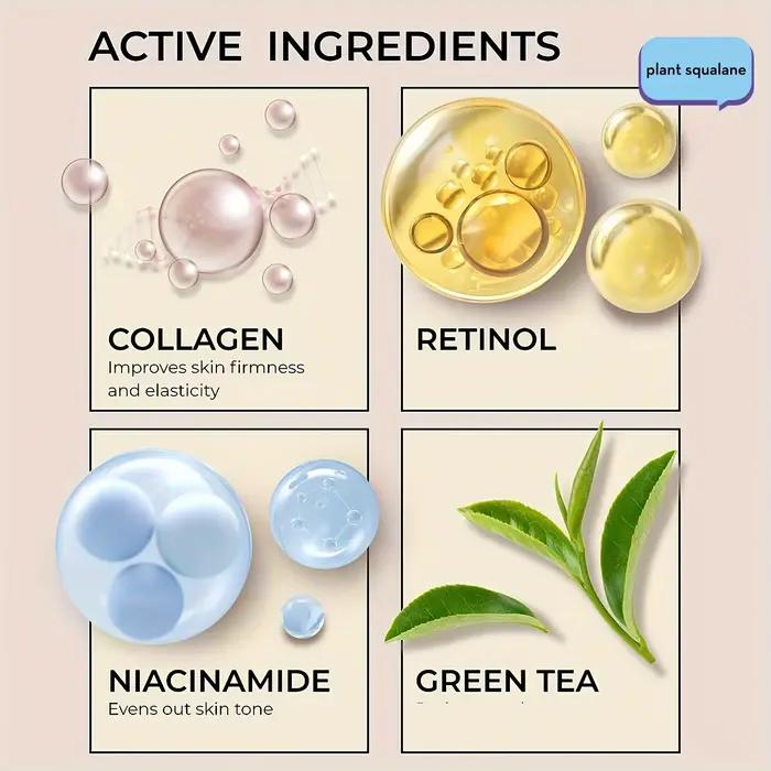 Niacinamide-Crème pour le visage au collagène avec pompe sans air