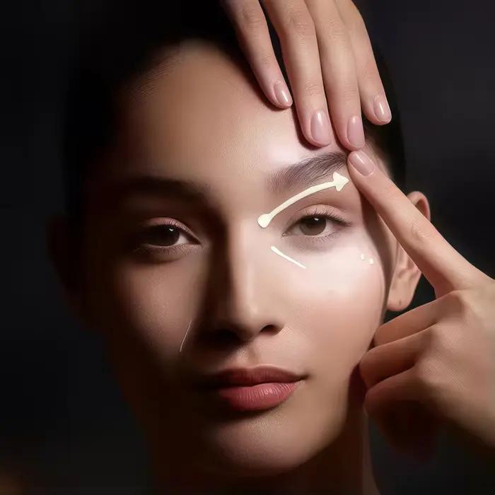 Crème pour les yeux à l'acide hyaluronique 40G24K or