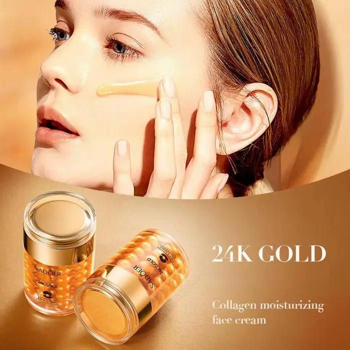 Crème hydratante en perles d'or 24K