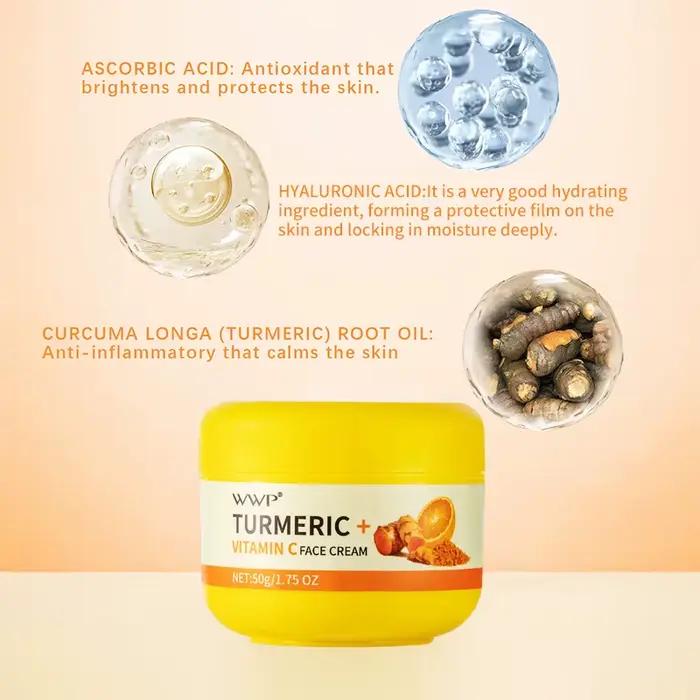 Crème pour le visage au curcuma