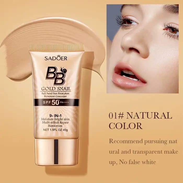 BB crème solaire escargot doré SPF50 +