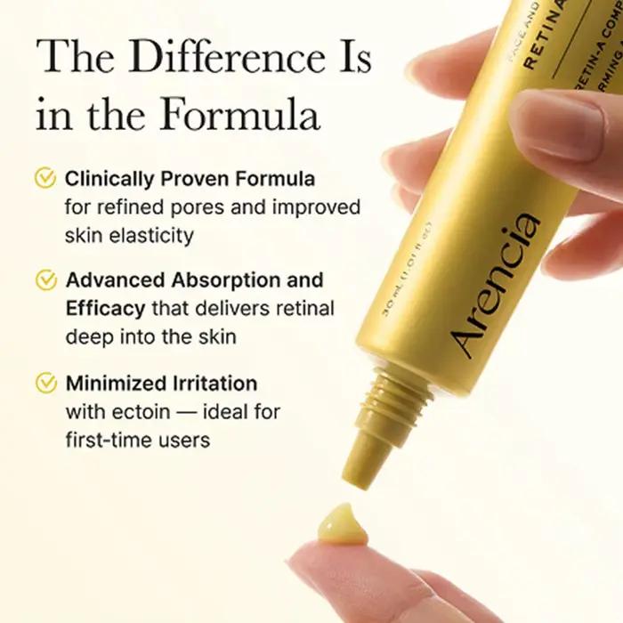 30ml Arencia VitaminC Booster Shot Glutathione Face Eye Cream Retinal Brighten Firming Boosting Moisturizer Day Night