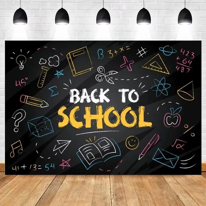 Toile de fond de tableau noir personnalisé Penci pour la rentrée scolaire, arrière-plan de remise des diplômes, photographie de studio photo, cadeau pour enfants, photocall