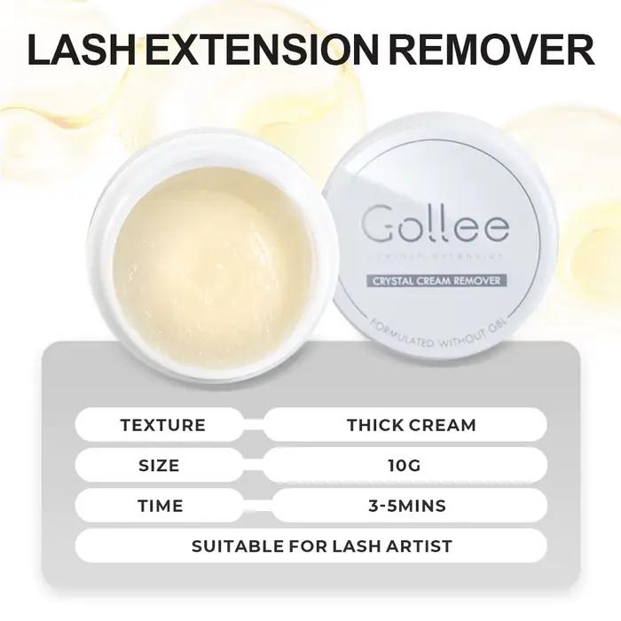 Démaquillant crème pour cils avec parfum floral et outils professionnels pour un retrait facile de la colle pour femmes occasions spéciales