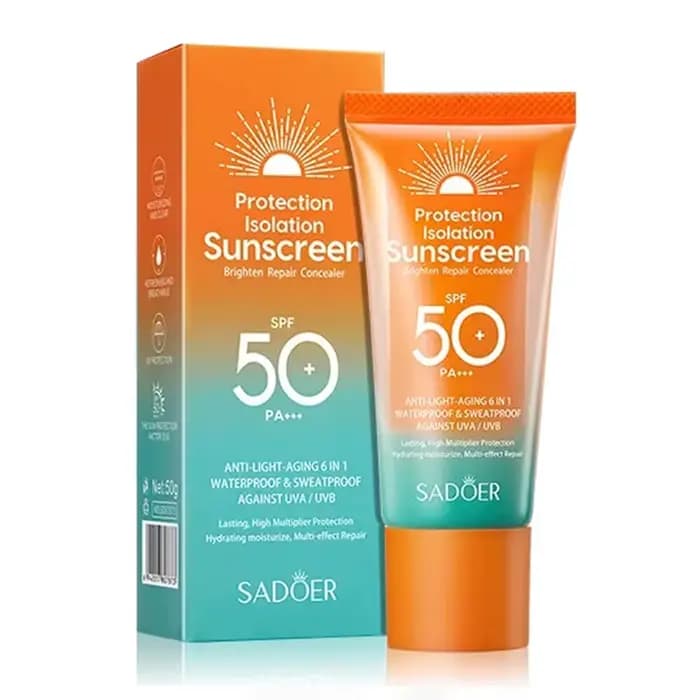 SADOER Spf 50+ crème solaire pour protection faciale soin