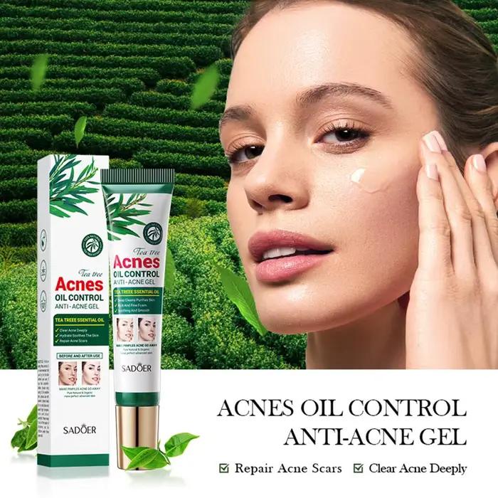 SADOER arbre à thé crème anti-acné contrôle de l'huile GEL